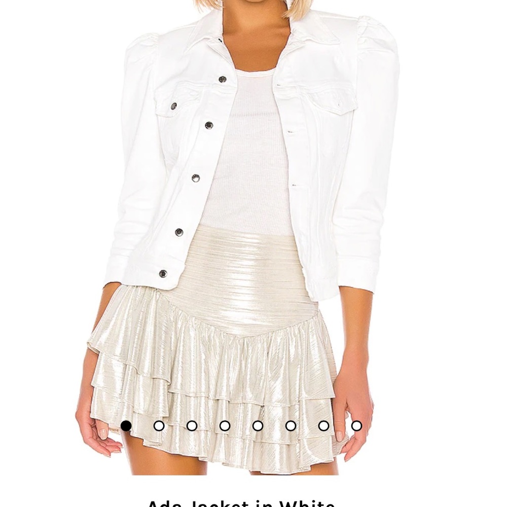 White Retrofete Jean Jacket. Size S. Worn & washed but in good condition.